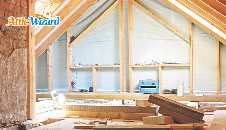Attic Insulation Work Under Process